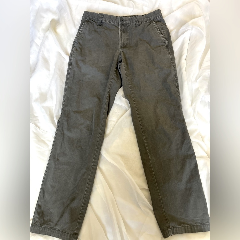 Grey straight cargo pants
